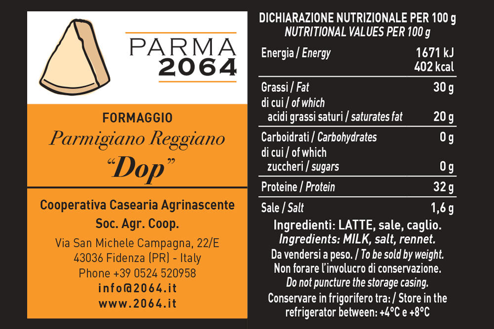 'Primo' Parmigiano Reggiano “DOP” - Aged 12 Months (1 KG)